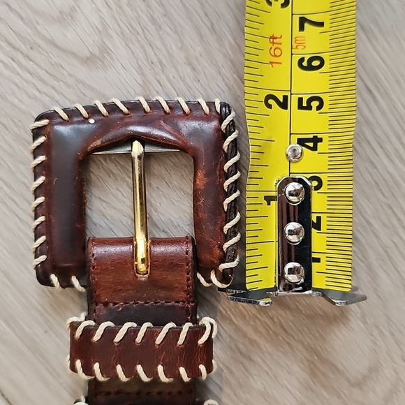 Genuine Leather Western Belt with Edged Stitch Detailing - Picture 12 of 14